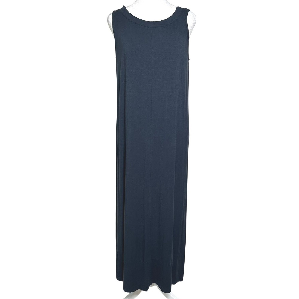 J.Jill Size Small Womens Navy Blue Sleeveless Knit Comfort‎ Stretch Maxi Dress